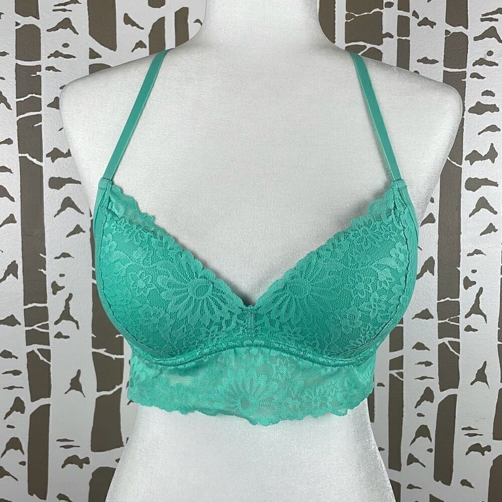 PINK Victoria’s Secret Push-Up Bra Aqua Green S